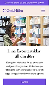 Webshop website templates – Apotek 