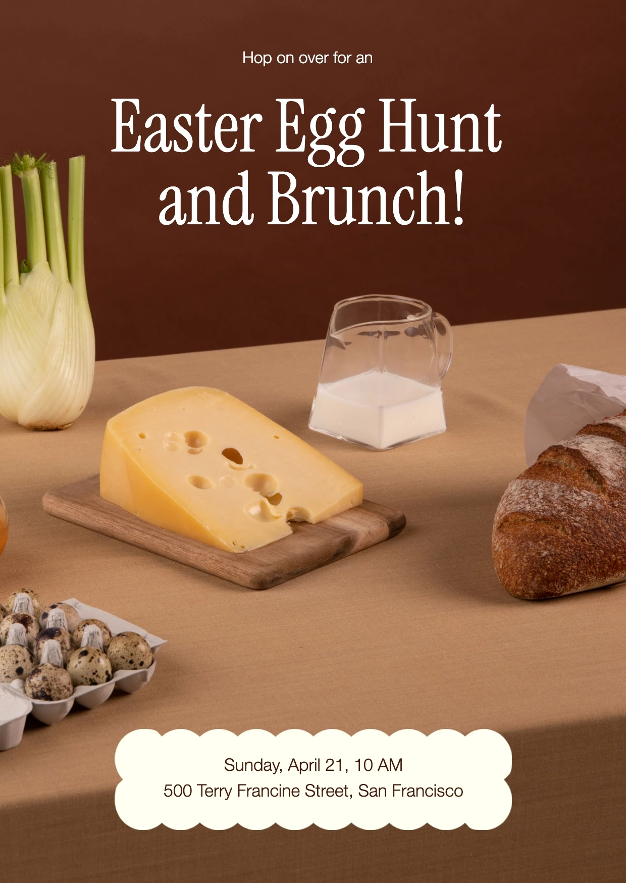 Organic Simple  Brunch Invitation