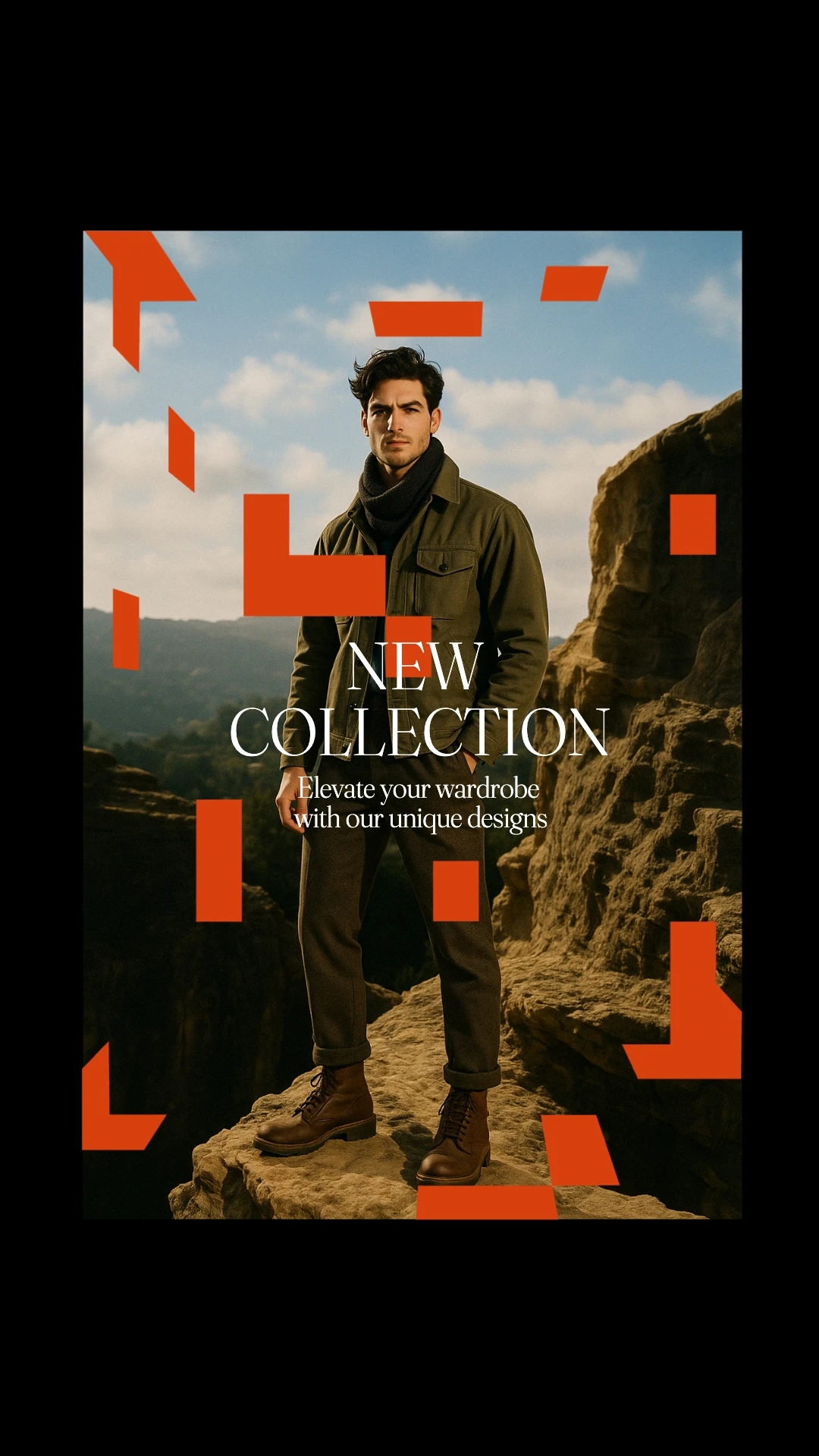 Bold Geometric Fashion Instagram Story