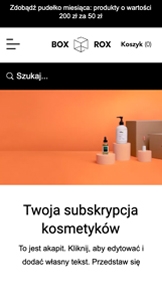 Sklep internetowy website templates – Sprzedawca pudełek subskrypcyjnych 