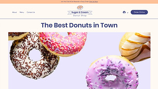 Café & Bäckerei Website-Vorlagen - Donut-Shop