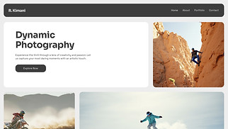 Travel & Documentary website templates - Extreme Sports Photographer (Minimalist)
