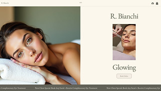 Makeup & Cosmetics website templates - Esthetician (Elegant)