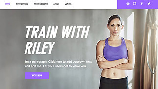 Template Sport e fitness per siti web - Istruttore di fitness
