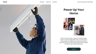 Services & Maintenance website templates - Electrician (Industrial)
