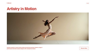 Performing Arts website templates - Dancer Portfolio (Dynamic)
