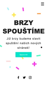 Události website templates – Bude brzy - cílová stránka