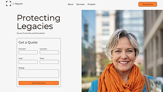 Business website templates - Life Insurance Agency (Modern)