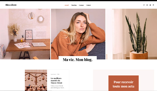 French Blog Examples Templates de sites web | Templates de sites HTML gratuits | Wix.com ...