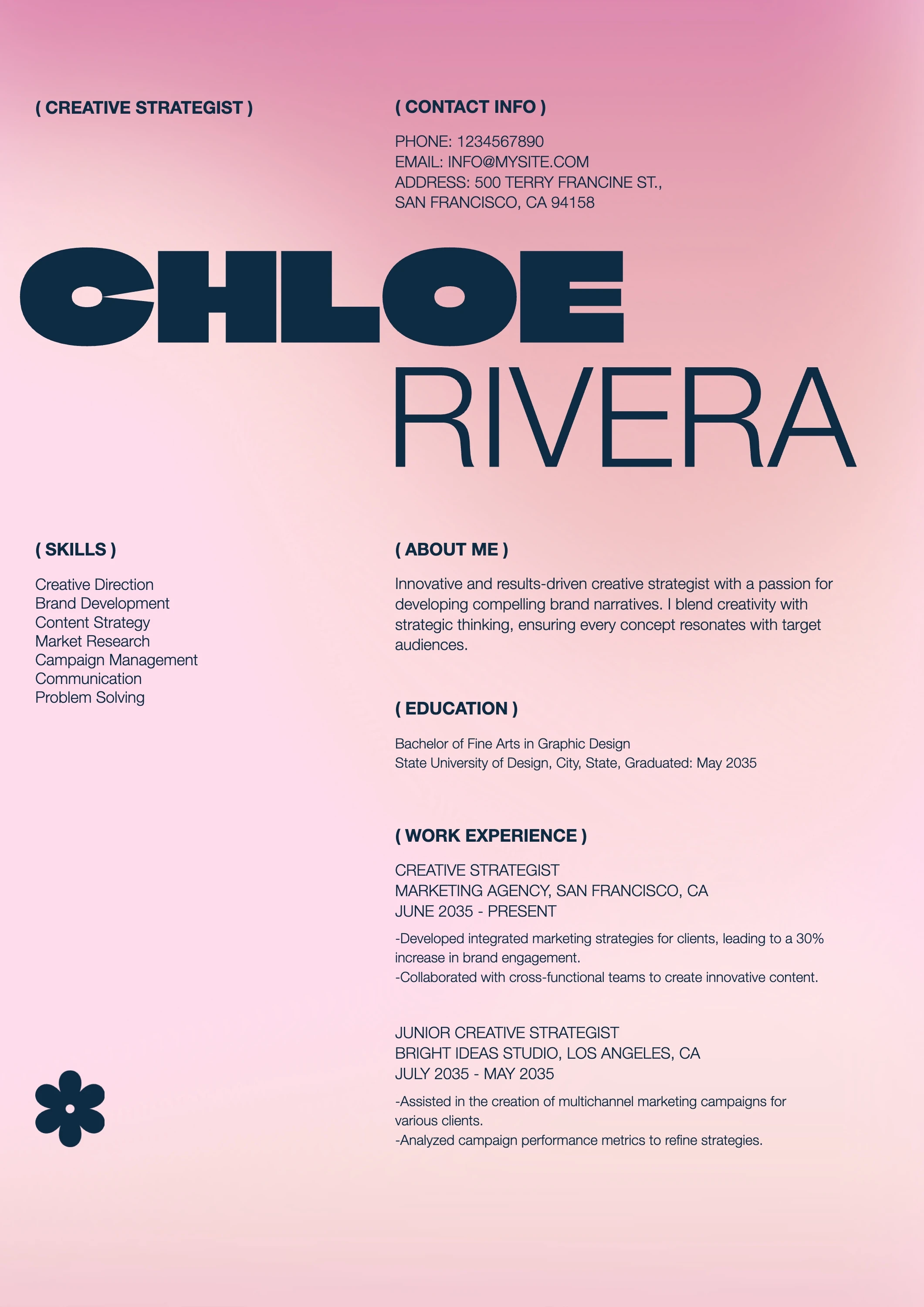 Pop Colorful Creative  Resume
