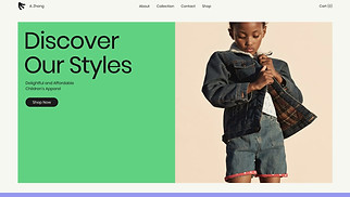 eCommerce website templates - Online Children's Clothing Store (Vibrant)