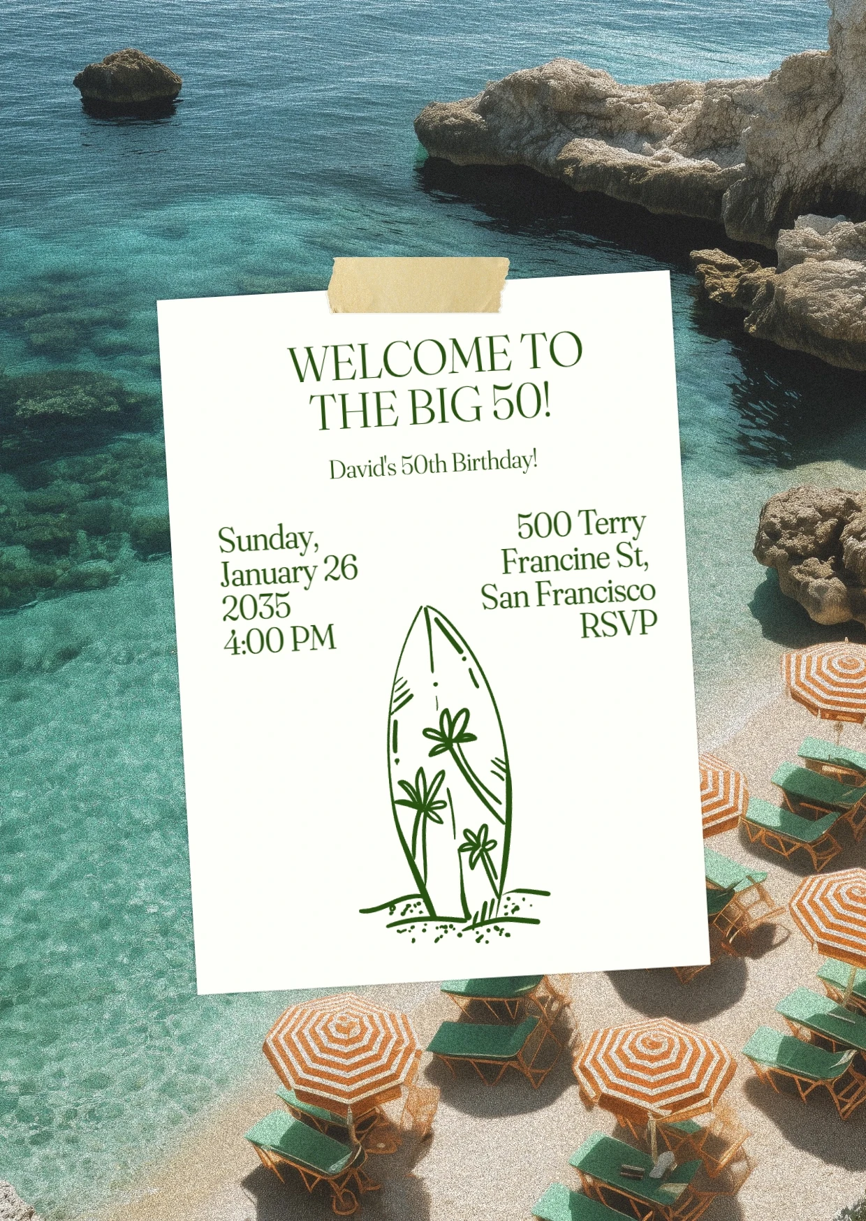 Handmade Classic Modern Birthday Invitation