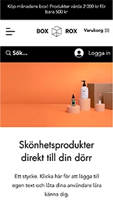 Webshop website templates – Prenumerationsboxföretag 