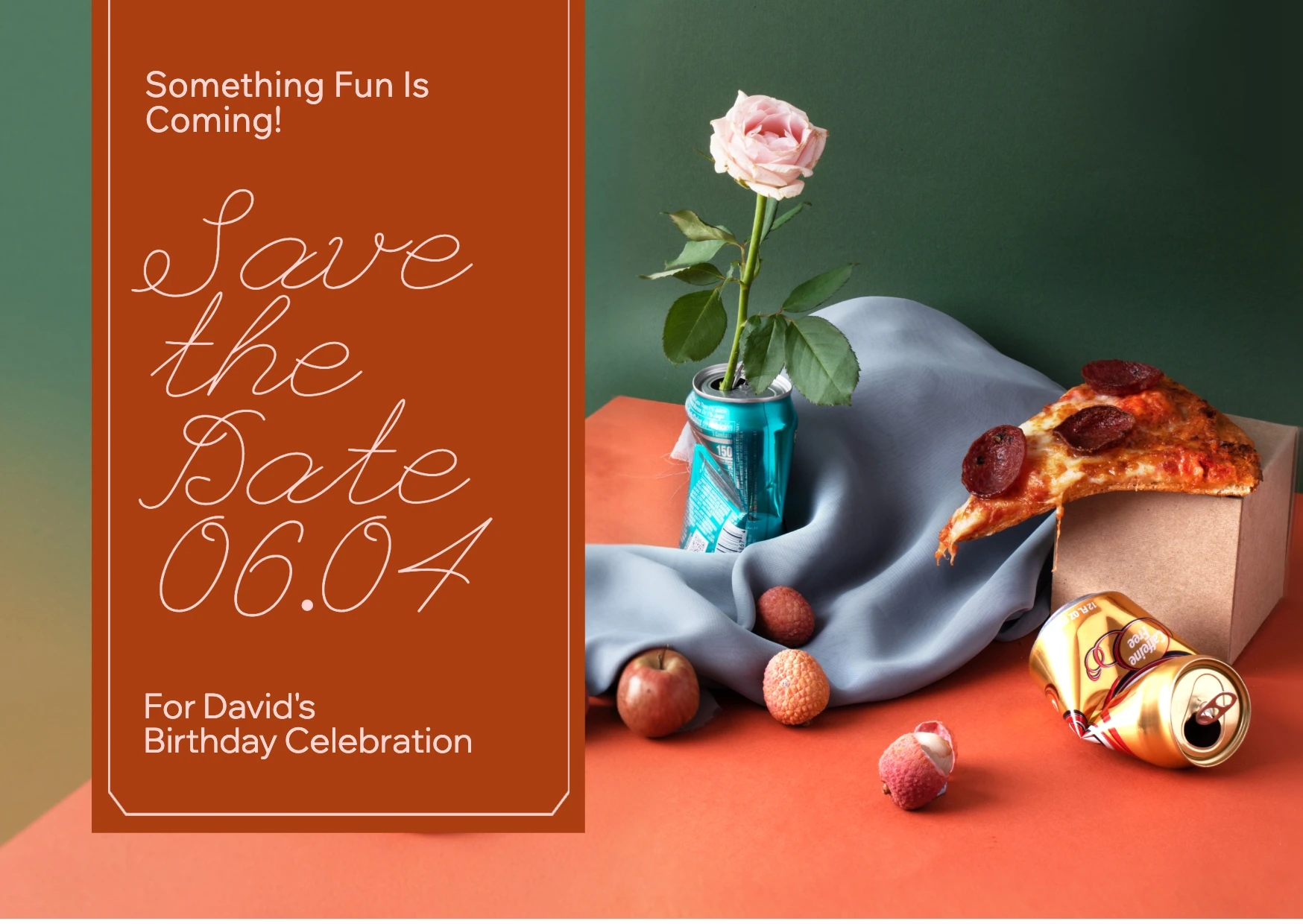 Modern Floral Save The Date Birthday Invitation