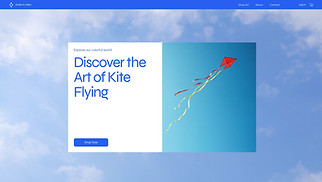 Sports & Outdoors website templates - Kite Shop (Blue)