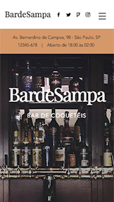 Restaurantes e Comida website templates – Bar de Coquetéis