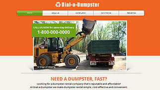 Business website templates - Dumpster Rental Company