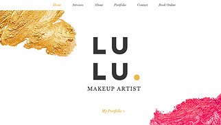 Portfolio & CV website templates - Makeup Artist