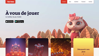 Templates de sites web Entreprises de services - Société de jeux