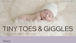 Events & Portraits website templates - Newborn Photographer (Delicate)