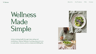 Wellness website templates - Nutrition Coaching (Classic)
