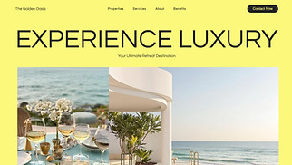 Hotels & B&Bs website templates - Resort (Yellow)