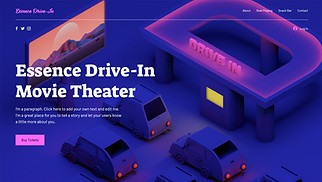 Шаблон для сайта в категории «События» — Drive-in театр
