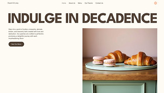 Cafe & Bakery website templates - Pastry Shop (Warm)