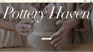 eCommerce website templates - Online Pottery Supply Store (Chic)