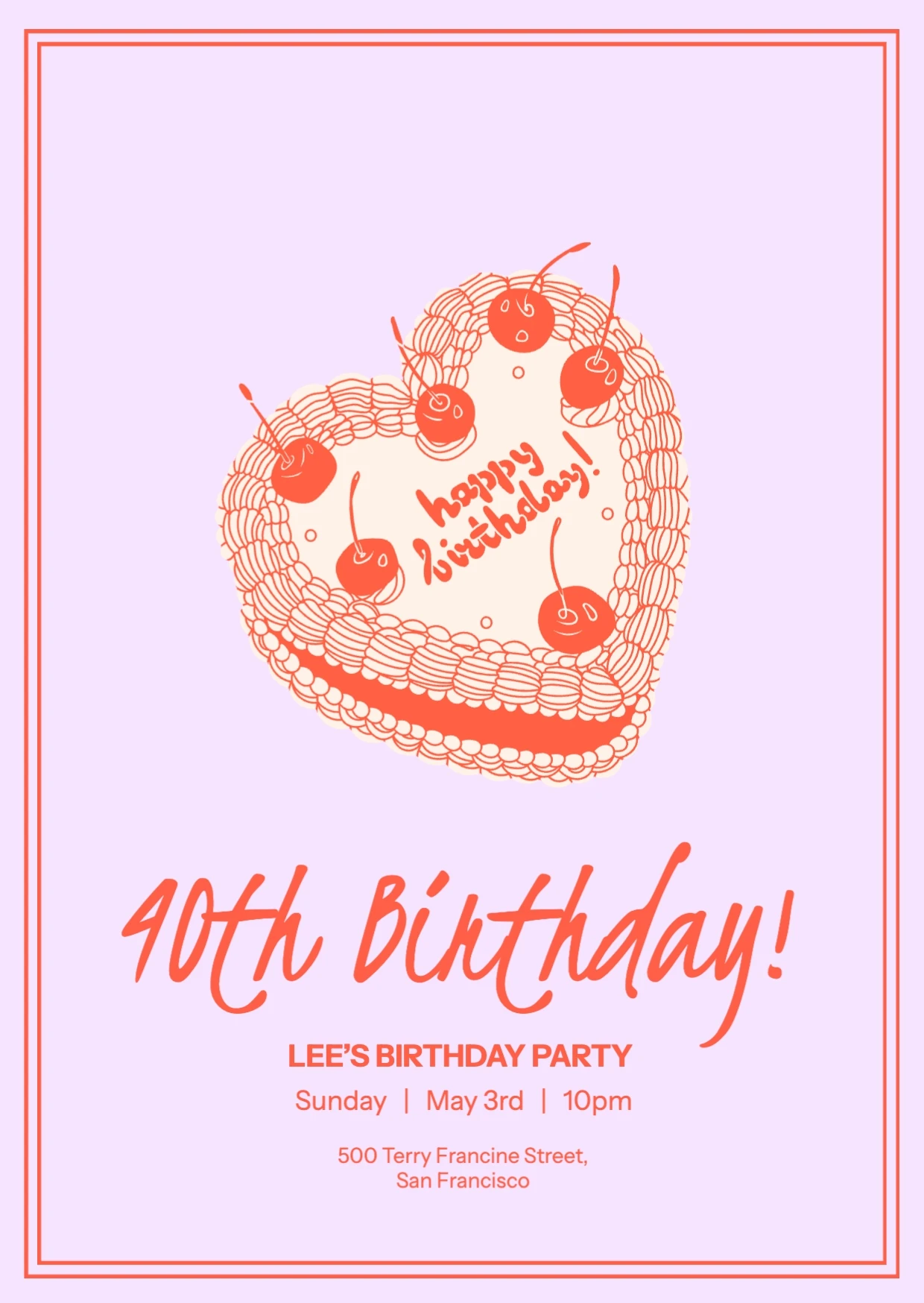 Pop Cute  Birthday Invitation