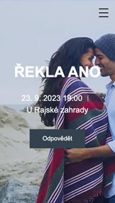Události website templates – Pozvánka na svatbu