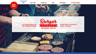 रेस्तरां website templates - बर्गर रेस्टोरेंट