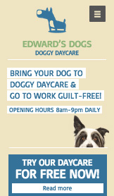 Mẫu trang web Thú cưng và Động vật – Chăm sóc ban ngày cho chó