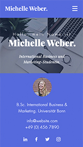 Portfolio & Lebenslauf website templates – Akademiker