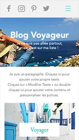 Templates de site web pour Voyages et tourisme - Blog Voyages