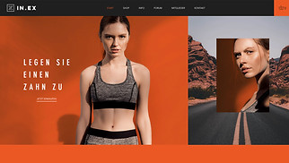 Online-Shop Website-Vorlagen - Shop für Sportbekleidung