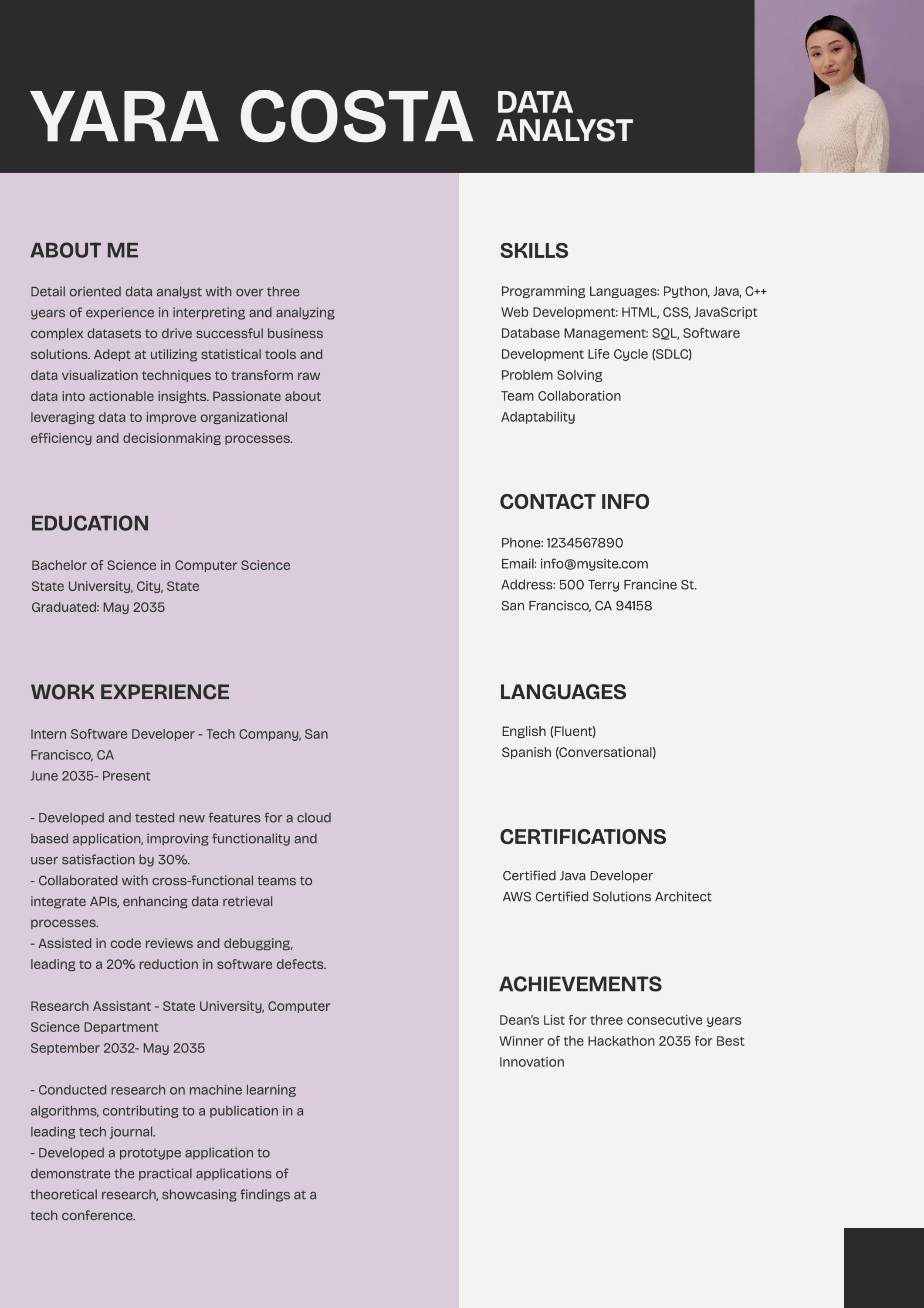  Pastel Geometric College  Resume