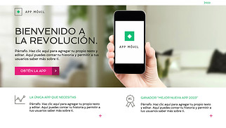 Negocios plantillas web – Landing page para app