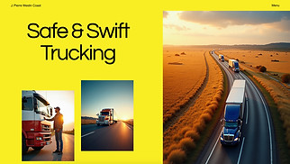 Industrial website templates - Trucking Company (Warm)