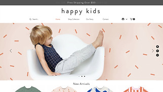 Hjemmesideskabeloner til Webshop - Børnetøjsforretning