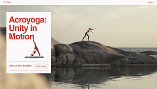 Sports & Fitness website templates - Acroyoga Instructor (Playful)