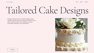 Weddings website templates - Wedding Cake Bakery (Elegant)