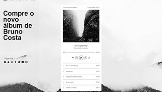 Templates de Música - Landing page de um novo álbum