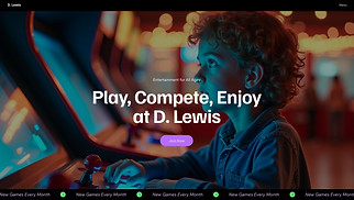 Venues website templates - Arcade Hall (Fun)