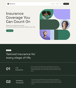 Landing page de empresa de seguros