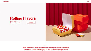 Restaurant website templates - Food Truck (Red)