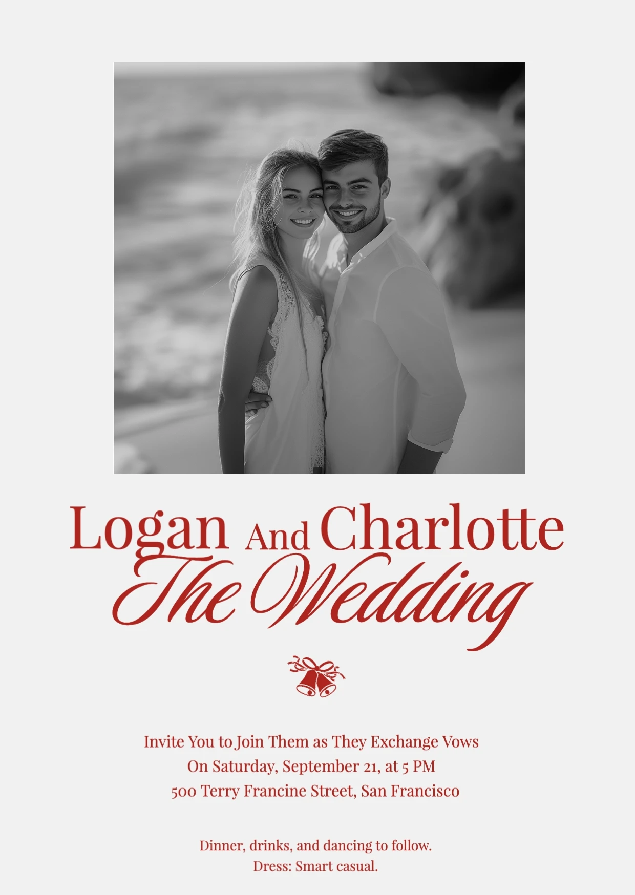 Simple Clean Wedding Invitation