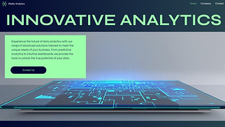  website templates - Data Analytics Software Company (Futuristic)