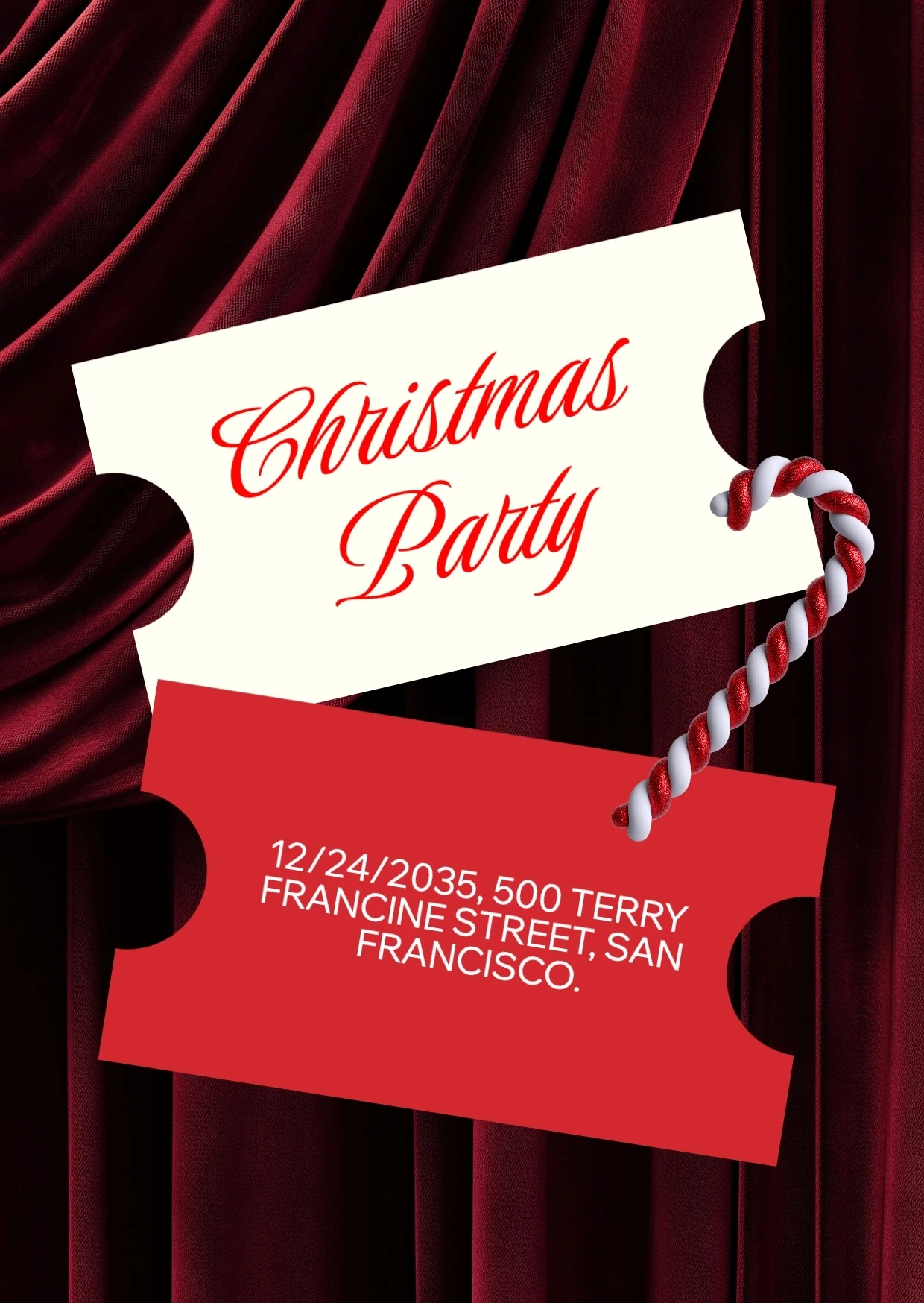 Playful Bold 3D Christmas Invitation