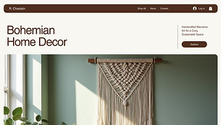 eCommerce website templates - Macrame Artist (Stylish)